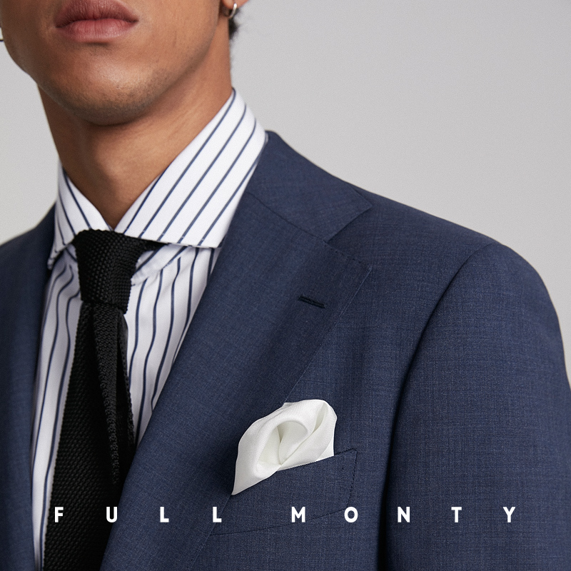 Full Monty Grey Xanh Flat-in sửa phẳng cổ áo phù hợp với len giản dị phù hợp với nam giới