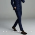 FULL MONTY mẫu bút chì màu xanh hải quân kinh doanh quần nam mỏng flannel váy phù hợp với quần - Suit phù hợp Suit phù hợp