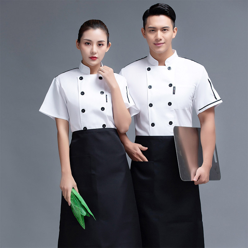 Catering Dining Room Chefs Serving Short Sleeves Women's Summer Thin Hotel Kindergarten Kitchen West Restaurant Suit Customised