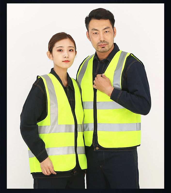 Jiahu xe phản quang vest vest an toàn quần áo kiểm tra hàng năm xe phản quang vest vest siêu sáng kiến ​​trúc phản quang quần áo quần bảo hộ túi hộp vải pangrim