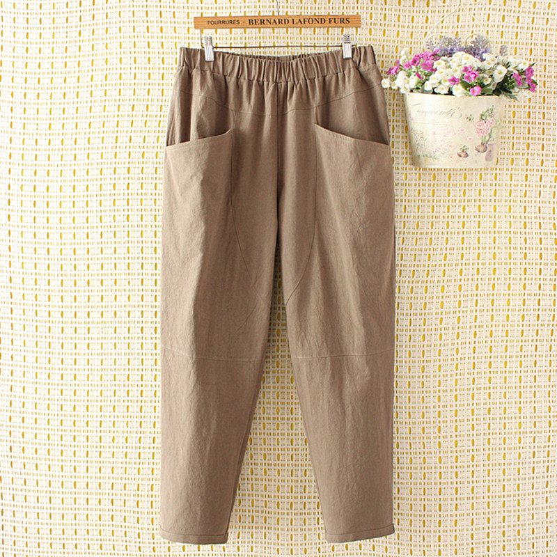 Fat people's size women's clothes autumn style fat mm spring clothing 2021 Pop women's pants new autumn legs coarse ass big pants children