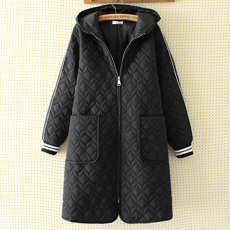 Weight add up to 200 mum thin down cotton cotton feather fat mother clothes lightweight cotton coat