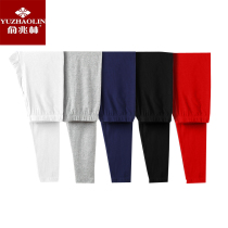 Yu one trillion Lin red autumn pants male single piece of thin piece of pure cotton black grey white lining pants with underpants warm pants for the year