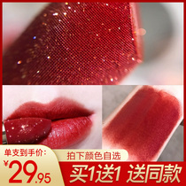 Pretty beauty gold diamond Lipstick Lipstick Matte long-lasting not easy to decolorize Velvet Fog face female star vintage makeup cosmetics