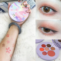 Pretty beauty colorful rainbow multi-purpose makeup plate seven-color eyeshadow plate pearlescent matte beginner woman easy to color