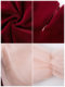 Plus-Size High-End A-Line Red Engagement Toast Dress, Birthday Dress, Velvet Large-Size Dress for Women, Spring and Autumn, Slimming Effect 7
