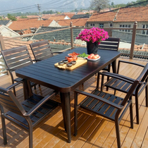 Outdoor table and chairs Courtyard Cast Aluminum Combined Garden Outdoor Small Tea Table Open-air Iron Art Aluminum Alloy Terrace Balcony Table and chairs