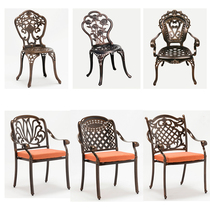 Outdoor table and chairs Cast aluminium chair Courtyard Garden outdoor Balcony Villa Indoor European Exterior Casual Table and chairs