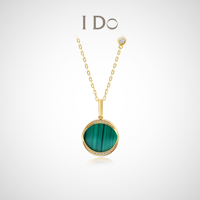 (Spot)I Do ICON Series 18K gold diamond necklace female pendant jewelry Official ido