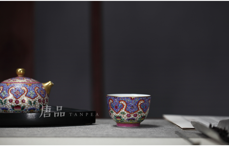 Kung fu tea see colour line enamel xi shi pot all hand satisfied grain little teapot jingdezhen ceramic pot