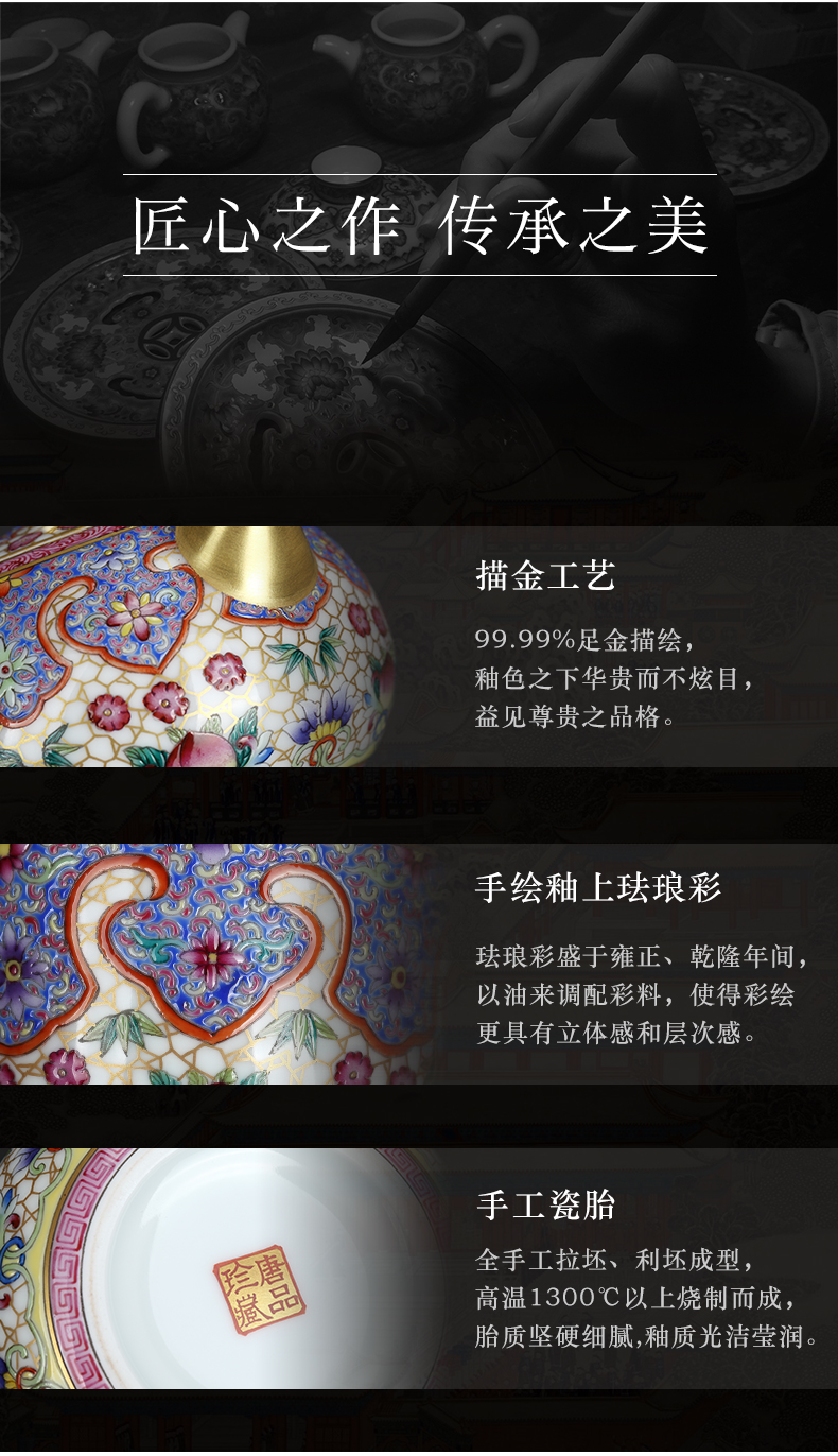 Kung fu tea see colour line enamel xi shi pot all hand satisfied grain little teapot jingdezhen ceramic pot