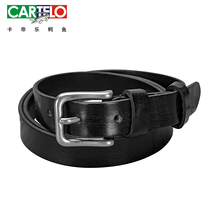 Carcodile Crocodile Belt Female Ins Wind Dermis Pure Head Layer Bull Leather 100 lapped South Korea Decorative Belt Briefs belts