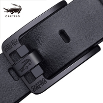 Crocodile belt male leather needle buckle pure cow leather belt men casual jeans pants with young Han version personality