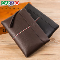 Cardi Music Crocodile 2018 New Fashion Mens Handbag Genuine Leather Handbag with Bull Leather Hand Grab Bag Bag Letter Enveloping