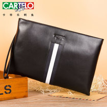 Katerlele Crocodile Mens Handbag Business Casual Korean Version Hand Grab Bag Mens Tide Large Capacity Bull Leather Hand Grip Envelope Bag