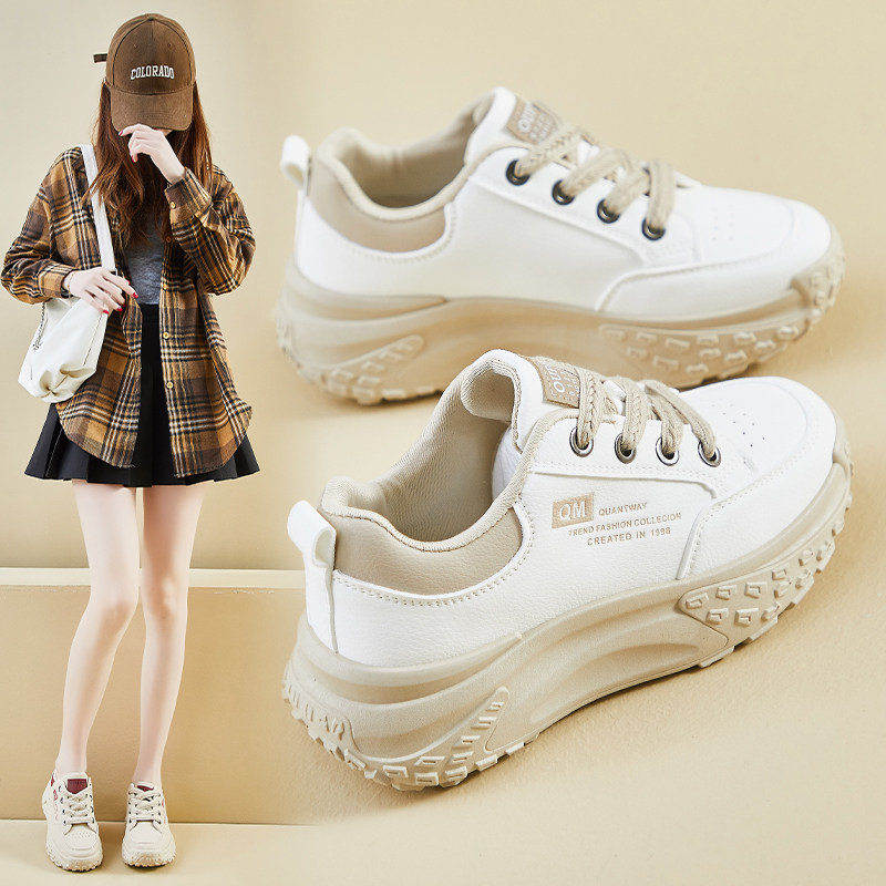 2025 Autumn New Dad Shoes Women's Versatile Shock-Absorbing Sneakers Casual Shoes Spring and Autumn Thick-Soled Women's Shoes ins Trend