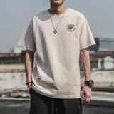 Ретро хлопковая футболка с коротким рукавом, в американском стиле