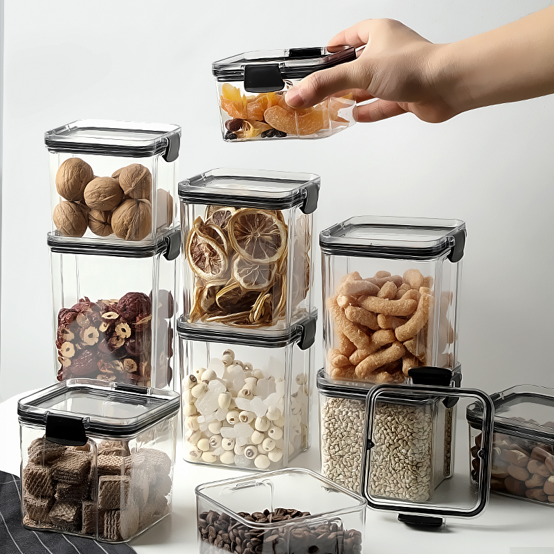 Sealed tank Petroleum grain kitchen to collect food transparent plastic jar box snack cuisine dry tea storage tank