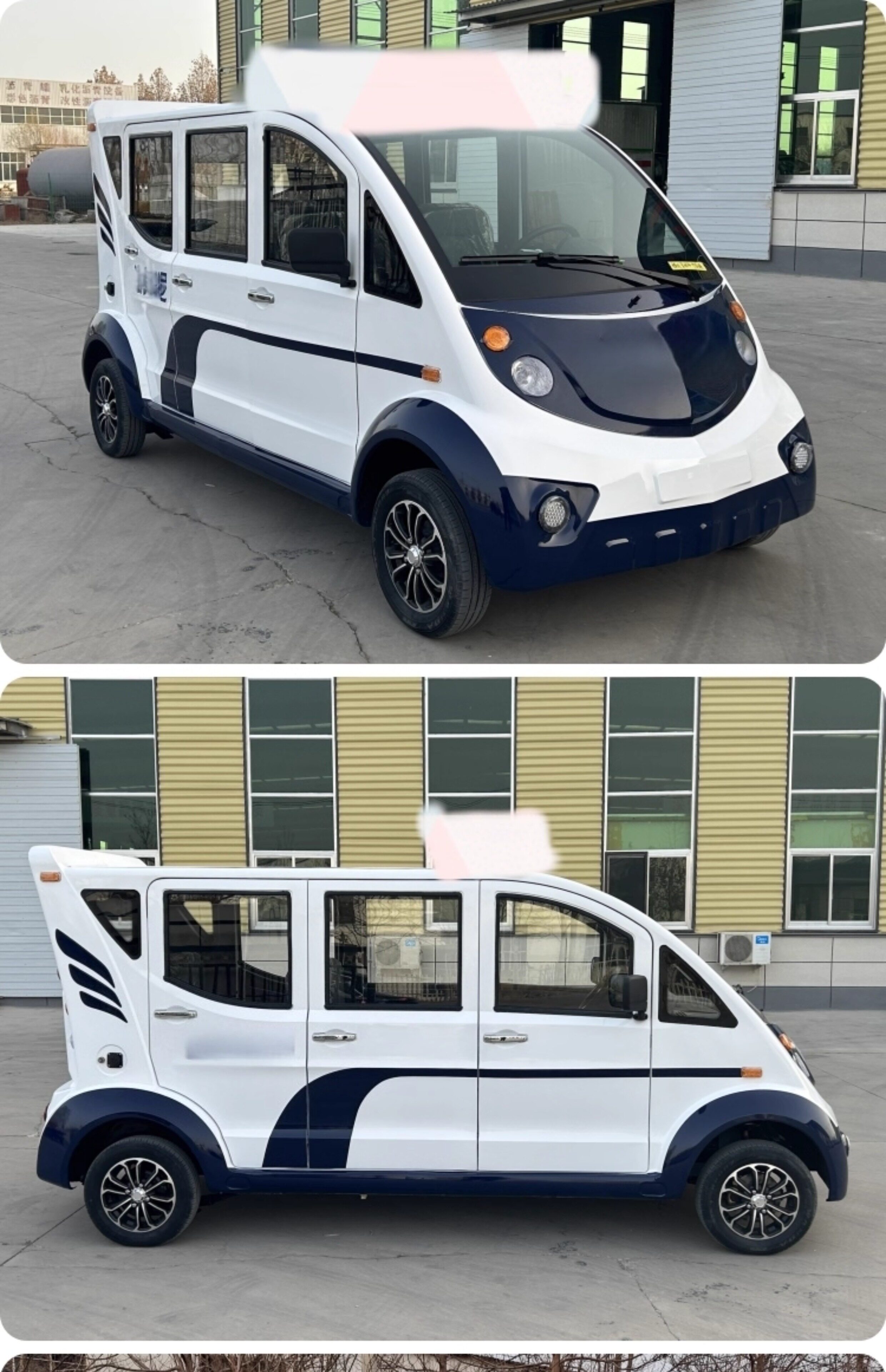 5-6-8 Seat Direct Sales Electric Patrol Car, Four-Wheel Property Security Inspection Vehicle, Fully Enclosed Inspection Vehicle with Doors