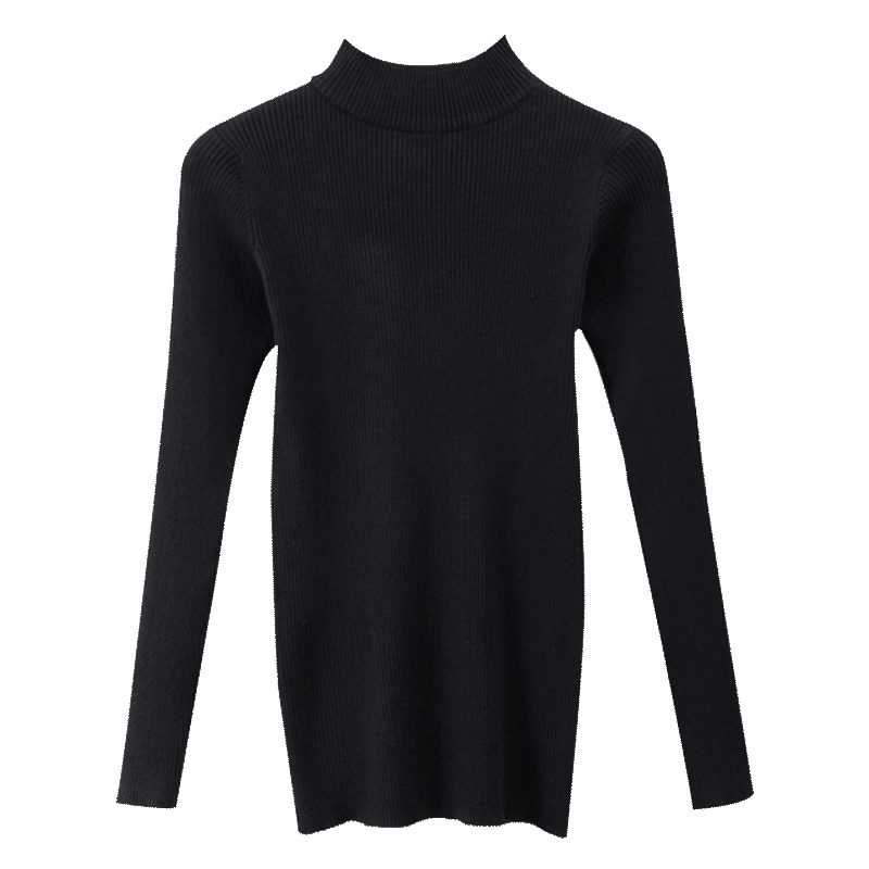 Half -high -necked sweater bottoming shirt 2024 Spring new fashion foreign style