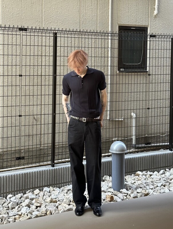 Taiga Takahashi T.T Style Silk-Cotton Ribbed Knit Polo, Same Style as Zheng Yuansong, Old Money Style Taiga Takahashi T.T Style Silk-Cotton Ribbed Knit Polo, Same Style as Zheng Yuansong, Old Money Style