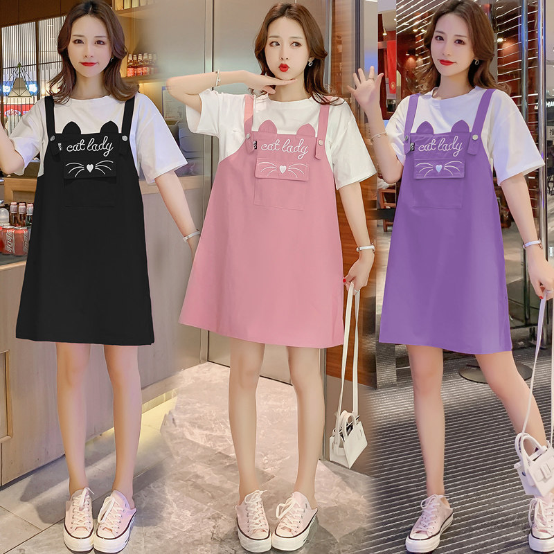 Purple Maternity Dress Summer Dress Loose Trendy Internet Celebrity Hot Mom Small Fresh Personality Breastfeeding Dress Going Out Fashion - Taobao