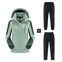 Customized LOGO stormsuit suit suit men and women three-in-one detachable 4s shop plus velvet thickened group purchase overalls to prevent cold