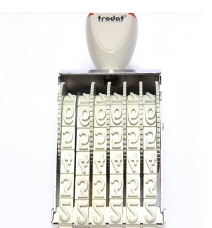 Zhuda 15126 number seal 6 digits scroll seal character high 12MM adjustable digital number seal-Taobao