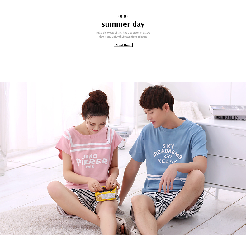 Pyjama mixte en Coton à manche courte - Ref 3006025 Image 50