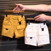 Boys cotton shorts 2022 new summer thin pants childrens baby Korean version tooling casual five-point pants tide