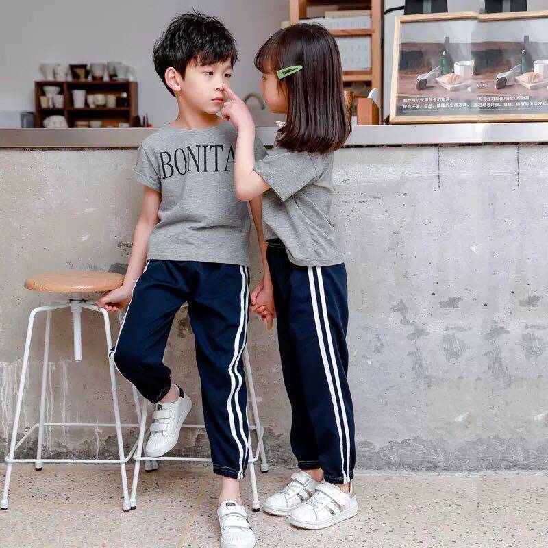 Children's summer pants boys sports casual anti-mosquito pants thin section girls middle-aged children's ice silk summer 2022 new