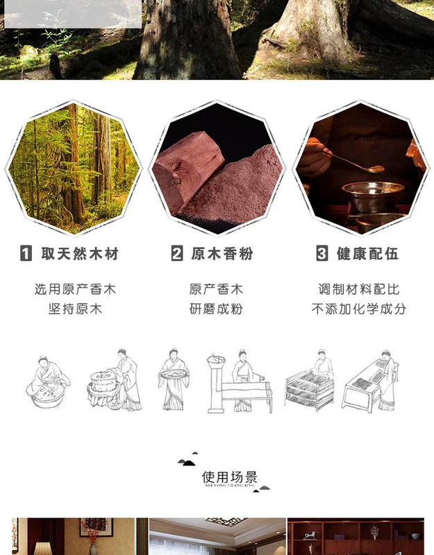 Tự nhiên thủ công Lao Sơn gỗ đàn hương cho Phật hương trong nhà thanh lọc hương liệu thuốc lá cho tháp nhang - Sản phẩm hương liệu