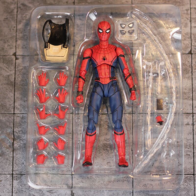 Ko'p bo'g'imli harakatlanuvchi minifigura, o'yinchoq, Marvel, SHF, O'rgimchak odam