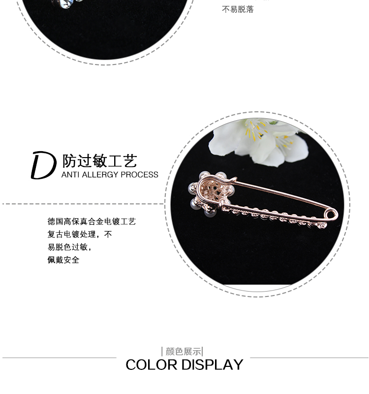 Hàn Quốc rhinestone Trâm cardigan Buckle Pearl Pin Ngực Nút Thời trang Corsage Khăn Khóa Quần áo Pin Phụ kiện trâm cài áo pnj