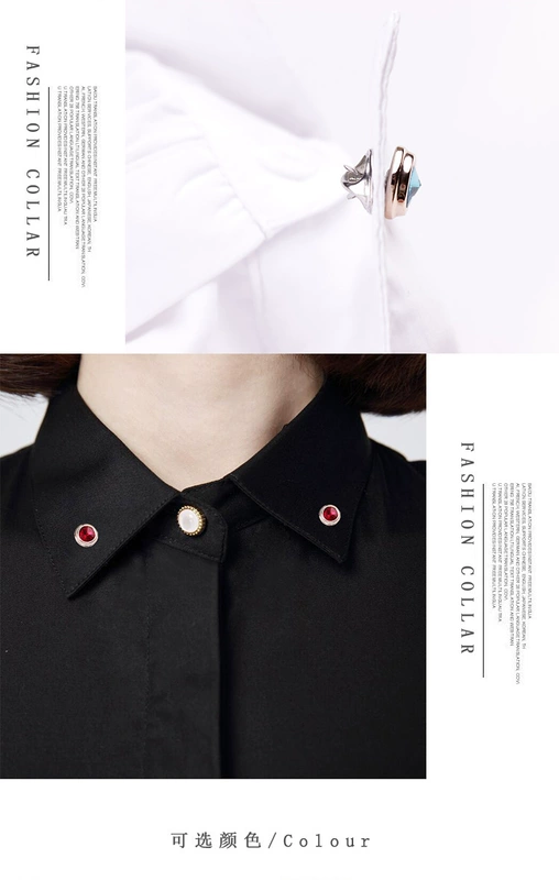 Hàn Quốc mini brooch áo sơ mi nam pin cổ áo nữ khóa cao cấp trâm pha lê phụ kiện phù hợp với phụ nữ cổ áo hoa ghim cài áo nam