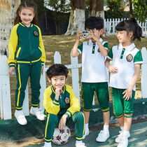 Childrens school uniform Kindergarten garden uniform Spring summer autumn and winter four-piece new suit Primary school sportswear class suit customization