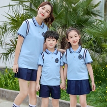 Academy style sky blue school uniform summer clothes new primary school students class clothes sportswear teacher clothes kindergarten Garden suits