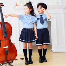 British Academy style Primary School uniforms childrens cello performance costumes summer new class uniforms kindergarten uniforms