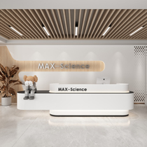 Company front desk receives Taiwanese business with baking paint training institution Brief modern beauty salon clothing shop desk collection silver desk