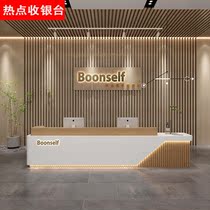 Minimalist modern front desk Desk Beauty Salon Cashier Hotel Hall Reception Desk Bar Desk Training Institution Counter