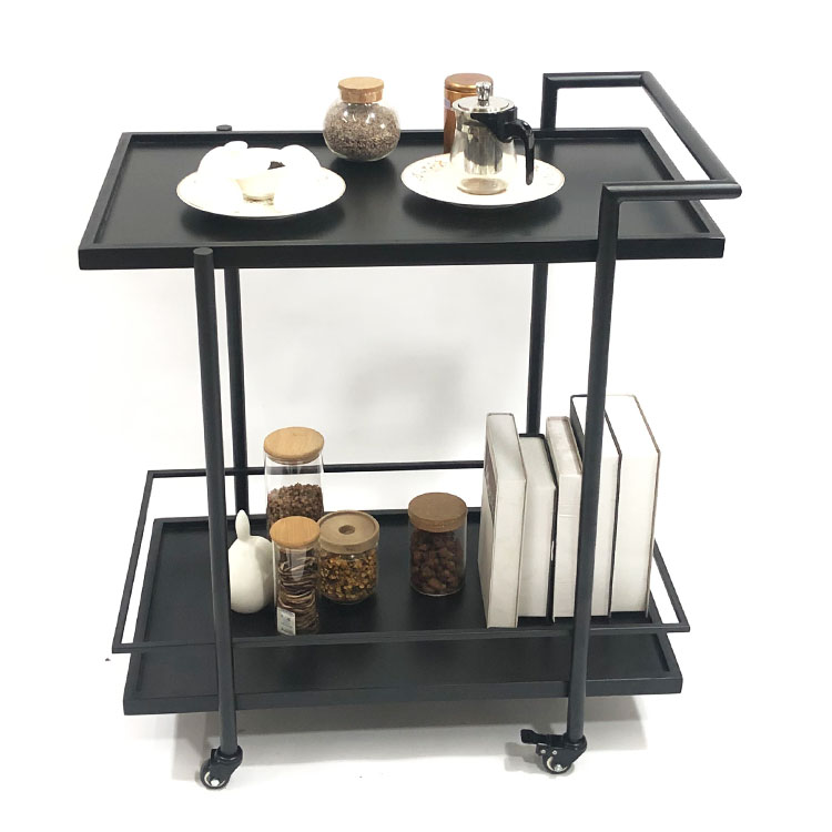 Small cart Living room dining car Home Mobile Restaurant Tea Point Wine Water Caravan Iron versatile with wheels Bar Motor Eurostyle-Taobao
