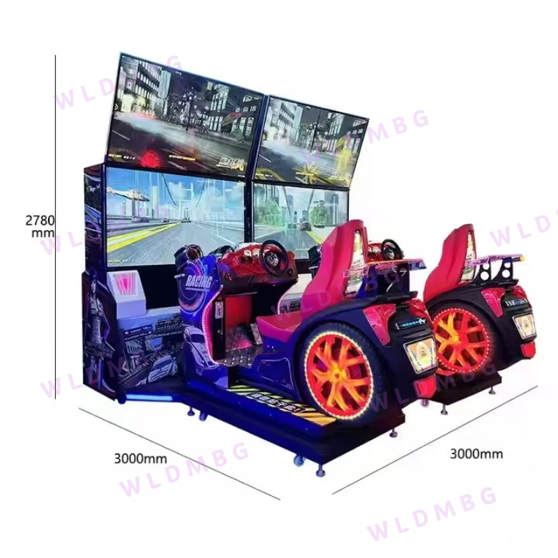 New Racing Game Simulator 65inch Dual-Screen Dynamic Entertainment Machine for Arcade Centers
