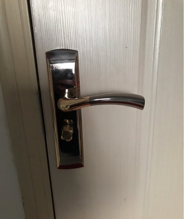 Room door lock bedroom indoor solid wood door lock black door lock brief for home mute door handle door lock universal