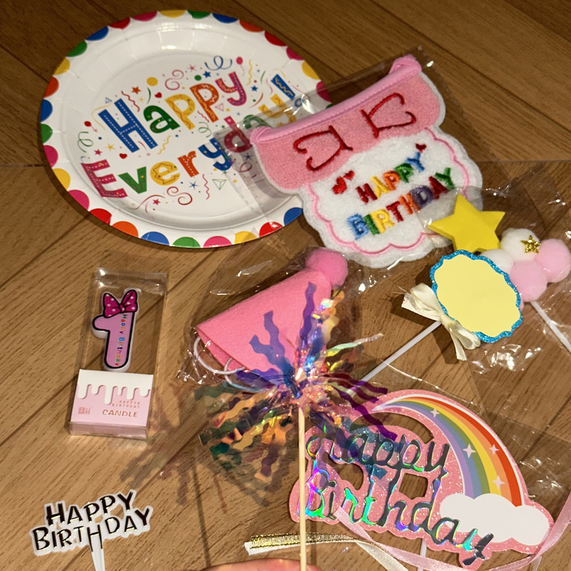 Pet Dog Cat Birthday Dress-Up Decoration Party Kitten Scarf Set Scarf Hat Bib Cake Candle