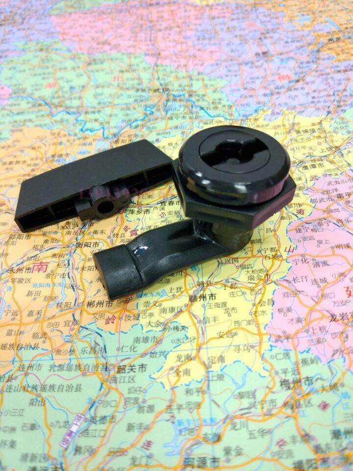 Jiye box plastic lock MS105 distribution box door lock black plastic cylinder lock word lock universal key