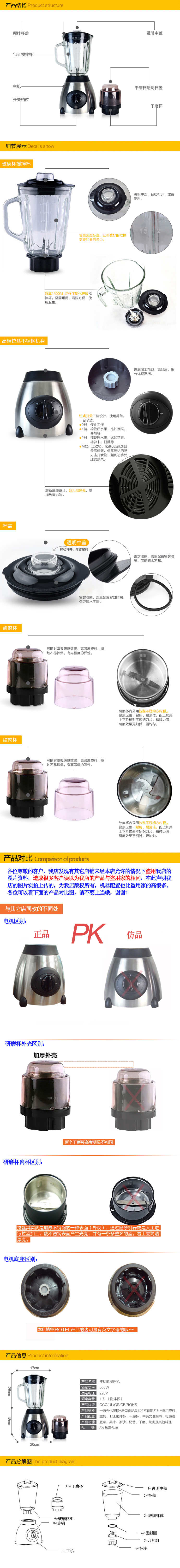 máy xay đa năng panasonic BLENDER500W xuất khẩu Máy ép trái cây Đức máy ép thức ăn Máy làm đá khô máy xay thịt - Máy ép trái cây máy xay sinh tố giá rẻ