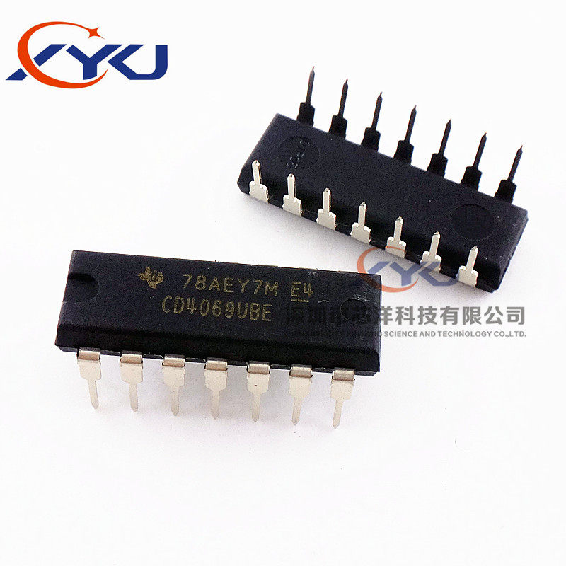 Brand new original dress CD4069 CD4069UBE six non-gate (inverters) inline DIP-14