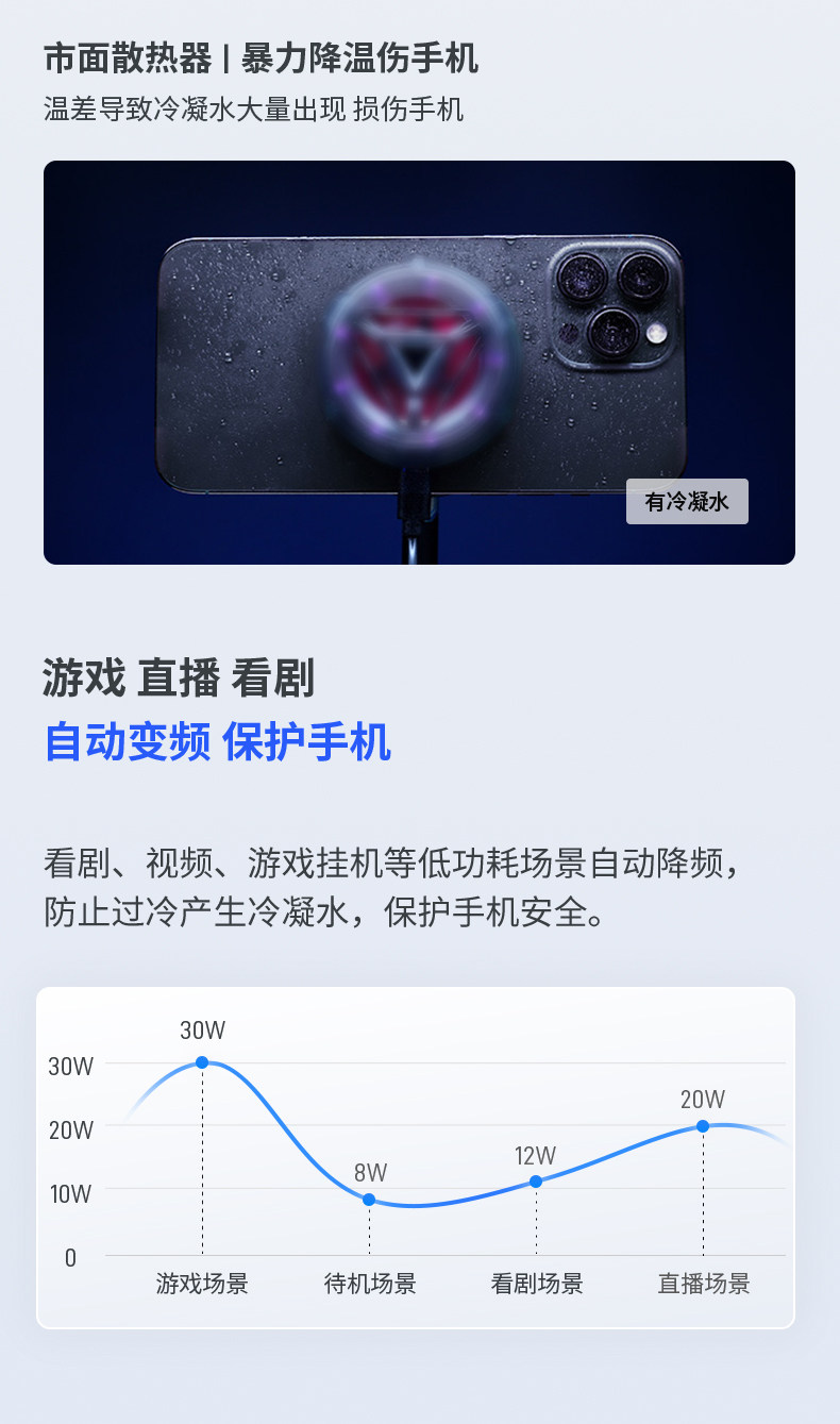 Мобильный радиатора 飞智b8x磁吸散热器 红魔手机专用散热器 半导体手机降温神器 Flying flydigi