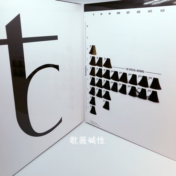 Original German Gewei new color plate alkaline acid dyeing cream dyed hair color card song micro color professional color plate