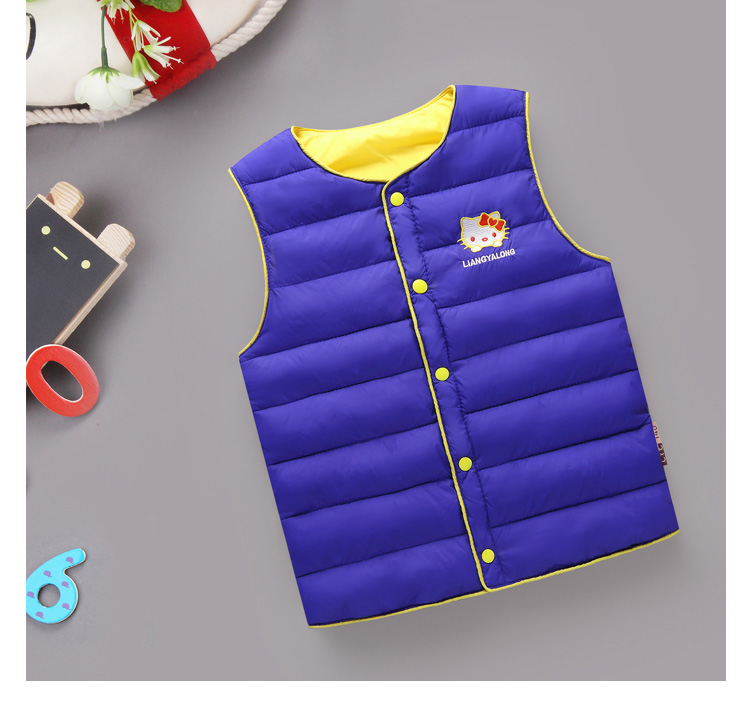 Quần áo trẻ em mới mùa thu và mùa đông trẻ em xuống áo bông bé trai và bé gái vest vai bé mặc vest shop ao khoac tre em dep